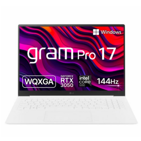 LG전자 2024 그램 Pro 17 코어 울트라5 지포스 RTX 3050, 에센스화이트, 256GB, 16GB, WIN11 Home, 17Z90SP-EA5CK