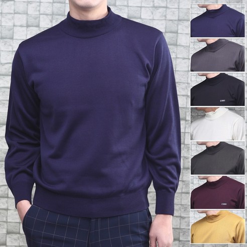 겨울철 필수 아이템, MILFORD 남성 니트 반폴라 MF01