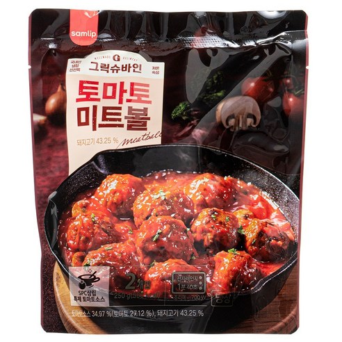 삼립 그릭슈바인 토마토 미트볼 250g, 10개