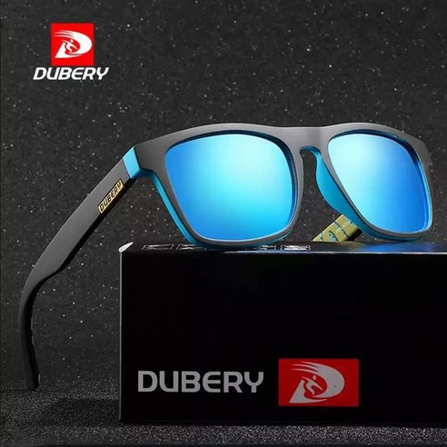 DUBERY D125 편광 미러 선글라스 낚시 야구 등산 스포츠 남녀공용, 2-BLACK BLUE/BLUE