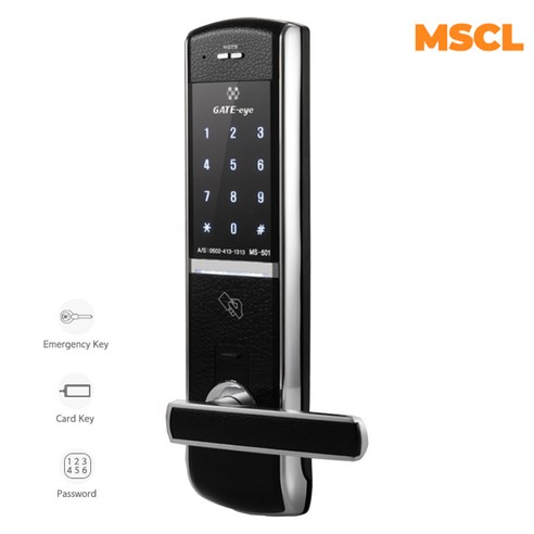 게이트아이 엠에스씨엘 주키형도어락 MS501 (비밀번호+카드키+비상키), B지역설치의뢰(+60000)