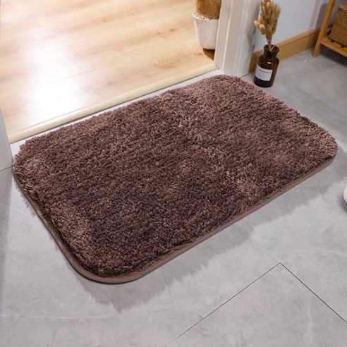 티아오 50*80cm 흡수 미끄럼방지 욕실/화장실 매트, 브라운