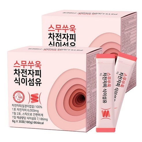 스무쑤욱 차전자피 식이섬유 30P, 180g, 2박스