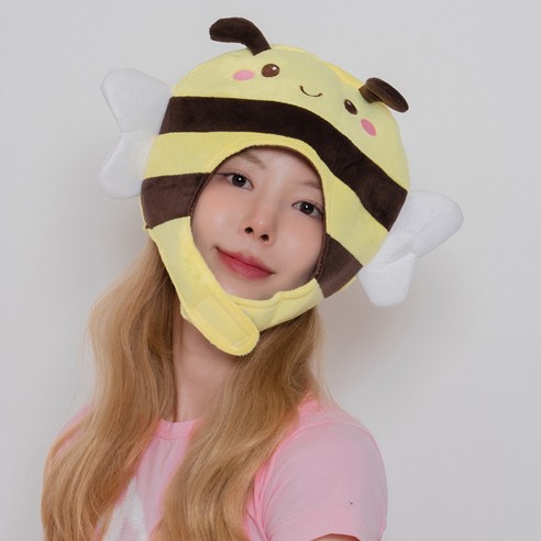 말랑마쥬 킹받는 우정 파티모자 할로윈 인생네컷 소품, 1개, 꿀벌