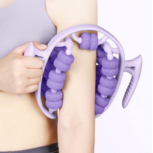 카일린 뭉친 종아리 허벅지 팔 셀프 롤링 마사지기, 퍼플, 1개