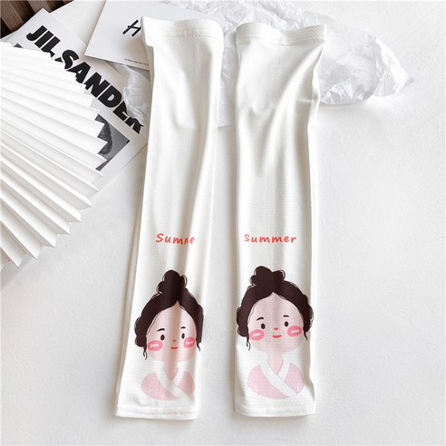 DFMEI 래쉬가드 여름 캐릭터 아이스 아이스 자외선 차단 슬림 아이스 슬리브 나그랑 팔 보호대, DFMEI 에어아이스-summeR