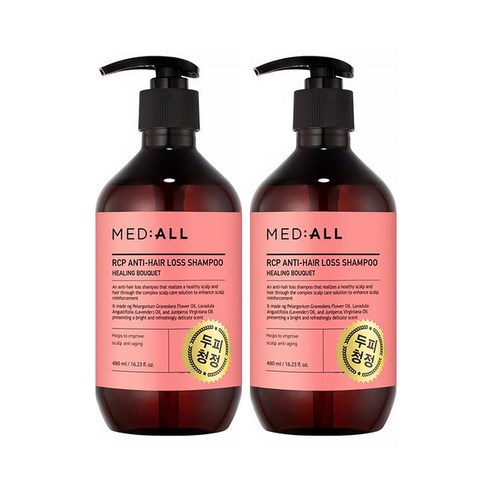 메디올 알시피 안티 헤어 로스 샴푸 힐링부케, 2개, 480ml