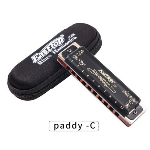 하모니카 이스트 탑 다이아토닉 블루스 패디 C 10 20 008K 성인 전문 학생, Key of Paddy G, Key of Paddy G