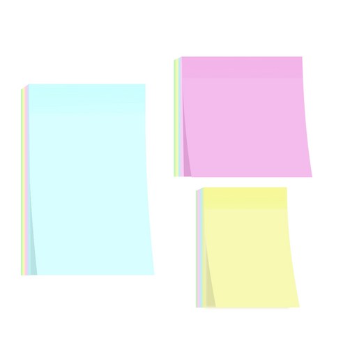 색깔 메모지 4색 혼합 무지 300매 다용도 메모용지로 언제든 편리하게 사용하세요.