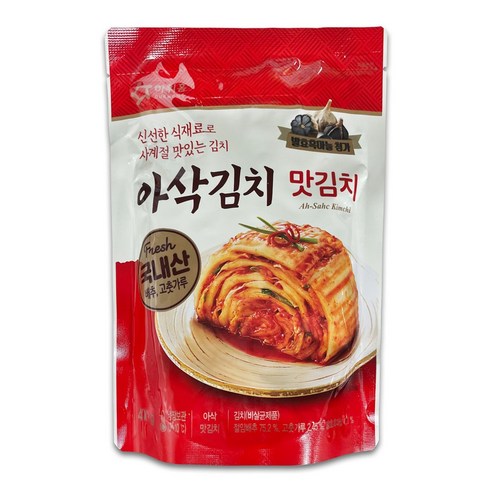 아워홈 아삭 맛김치 400g 아삭김치, 1