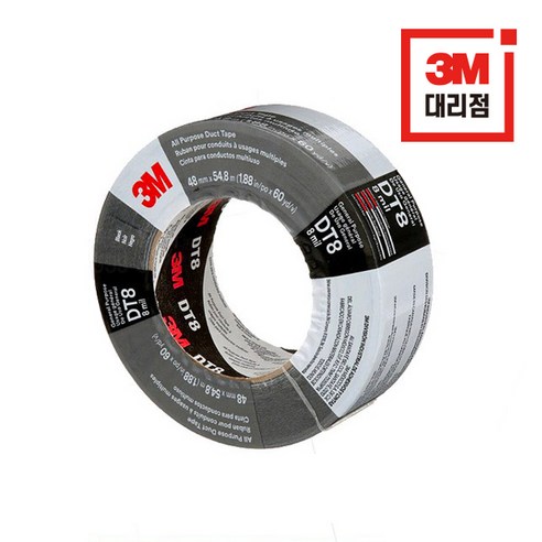 3M DT8 덕트테이프 강력접착 보수 고강도 면테이프, 1개