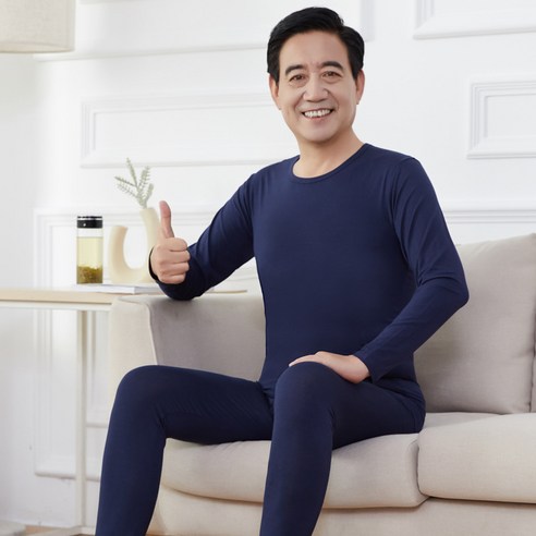 남자 가을옷 가을 바지 세트 라운드 넥 모달 얇은 보온 속옷 플러스 사이즈 피부 바닥 면 스웨터 청소년