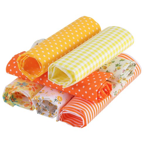 50*50 면 직물 인쇄 천 바느질 퀼트 직물 패치 워크 바느질 DIY 수제 액세서리, 노란색의, 25x25cm