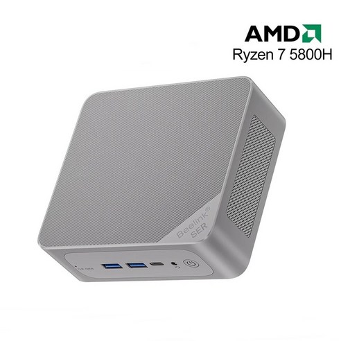 고사양 미니PC Beelink AMD Ryzen7 5800H 16G 32G SSD 1TB 게이밍 사무용 소형 피씨 WIN11, 32GB, 블랙