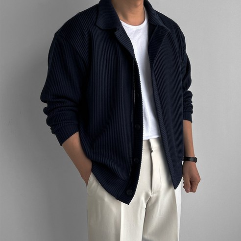 로니제이 남자 드랍 루즈핏 무지 사계절 데일리 가디건