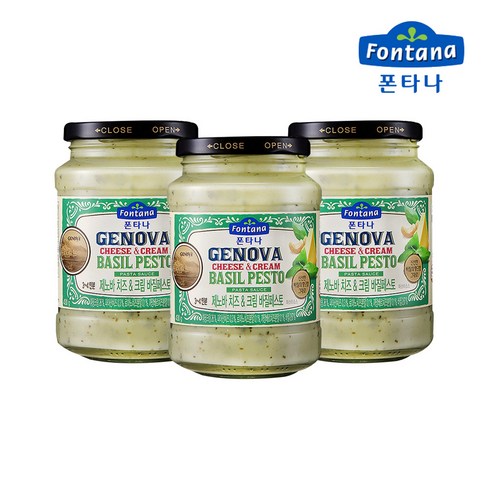 폰타나 제노바 치즈&크림 바질페스토 파스타소스, 430g, 3개