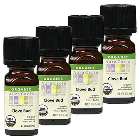 아우라카시아 퓨어 아로마테라피 오일 클로브 버드, 7.4ml, 4개