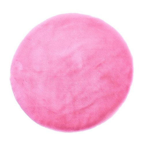 둥근 지역 양탄자 침실을위한 가짜 모피 양탄자 견면 벨벳 마루 매트 60cm, 분홍, 폴리 에스터