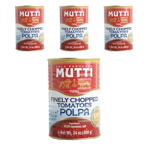 무티 피넬리 촙트 토마토 폴파 글루텐 프리, 400g, 4개
