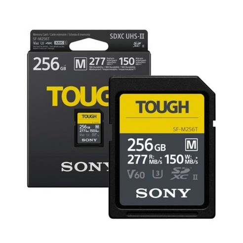 소니 코리아 정품 SDXC TOUGH UHS-II V60 SD카드/ 프리미엄 카드/SF-M256T/TJ, 256GB, 1개