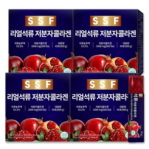 순수식품 리얼석류 저분자 콜라겐 젤리 스틱 20g 180개