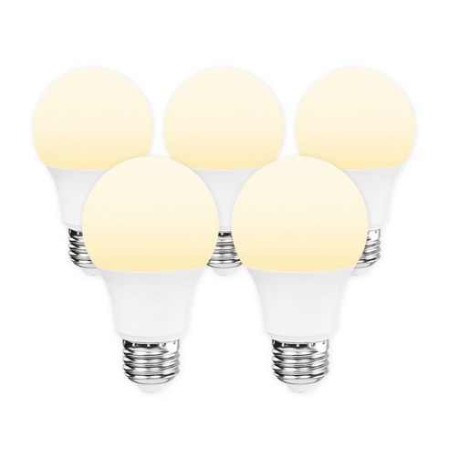 라인라이팅 LED 에코 벌브 8w, 전구색, 5개