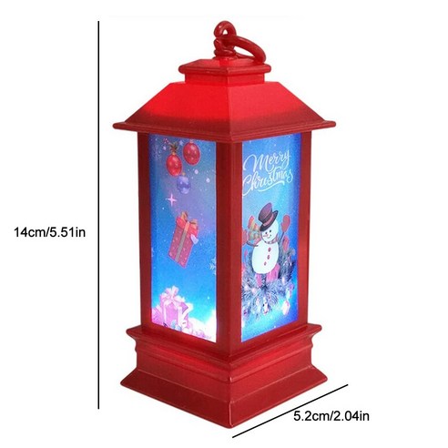 TeeFly 빈티지 촛불 랜 턴 야외 장식 LED 빛 크리스마스 캔들 led 차 탁상 초 롱, 눈사람 / 14 * 5.2cm.