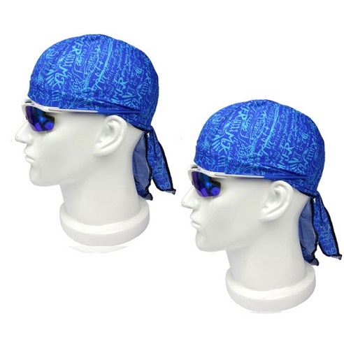 1+1 국산 매쉬형 쿨 여름 두건 자전거 두건, 블루+블루, 2개