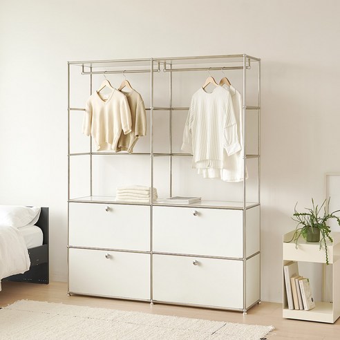 좁은 공간을 넓게, 발렌 모듈 옷장으로 스타일리시한 드레스룸 완성!