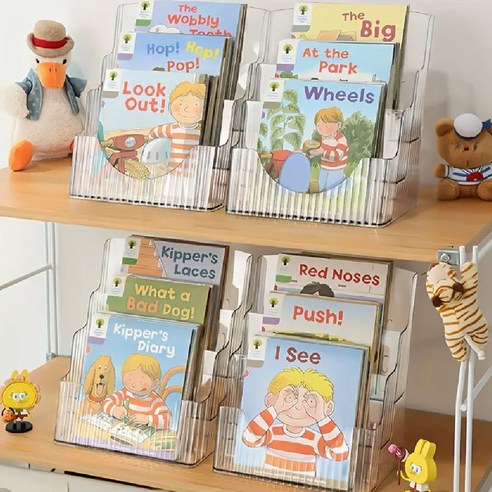 아이의 꿈을 담는 투명한 공간, WELLKY 북클럽 3단 아크릴 책꽂이 아크릴책장