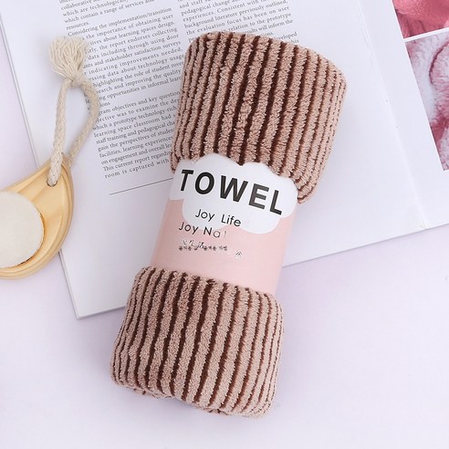 ZZJJC 코랄 타월 극세사 타월 드라이물수건, 75*35cm 【카드지], 네로우 커트