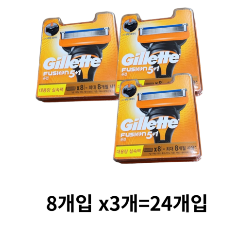 질레트 퓨전 매뉴얼 면도날, 16개입, 1개