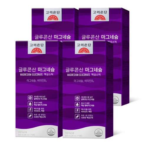 고려은단 글루코산 마그네슘 액상스틱, 4개, 300ml