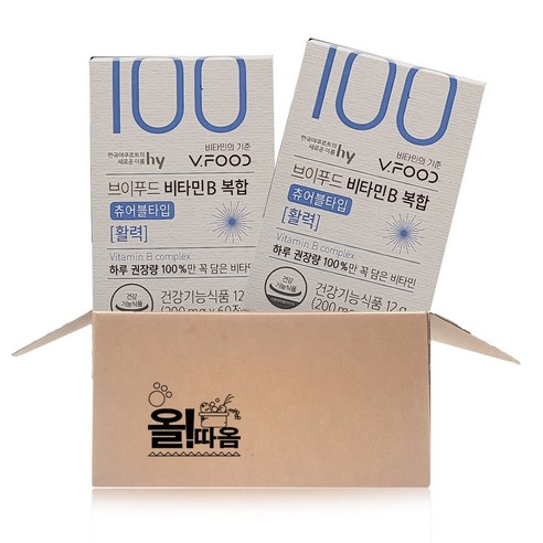 (올따옴) 한국야쿠르트 브이푸드 비타민B 복합 60정, 2개
