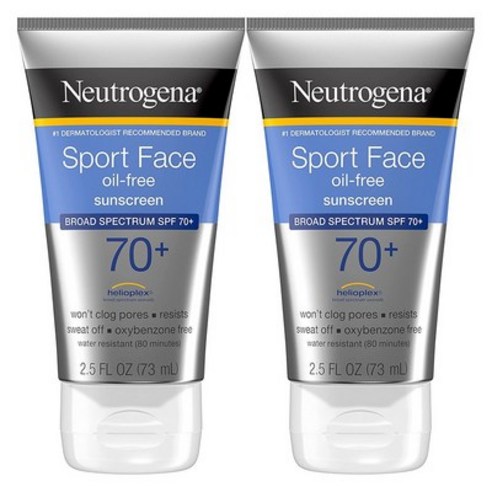 2개세트 Neutrogena 뉴트로지나 스포츠 선크림 SPF 70+ 73ml 선스크린 로션, 2개