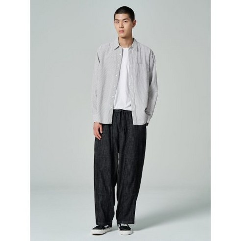 에잇세컨즈 절개변형 경량 밴딩 데님 팬츠 블랙 423821LP45