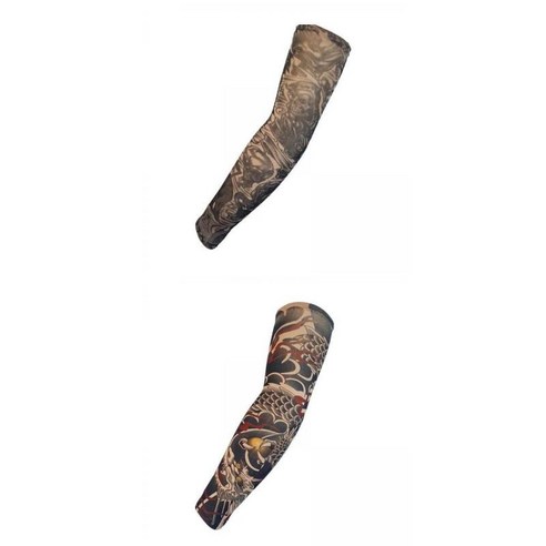 2Pcs 문신 팔 슬리브 원활한 팔 커버 남여 공용 태양 보호 슬리브, 여러 가지 빛깔의, 17-50cm, 나일론