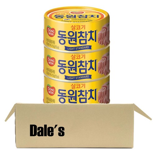 데일즈기획 동원 참치 라이트 스탠다드, 150g, 3개