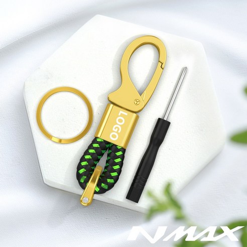 NMAX 아연 합금 키체인, green and black