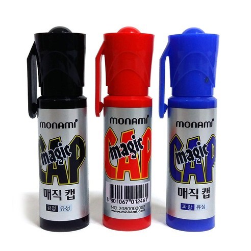 모나미 매직캡, 파랑, 5개