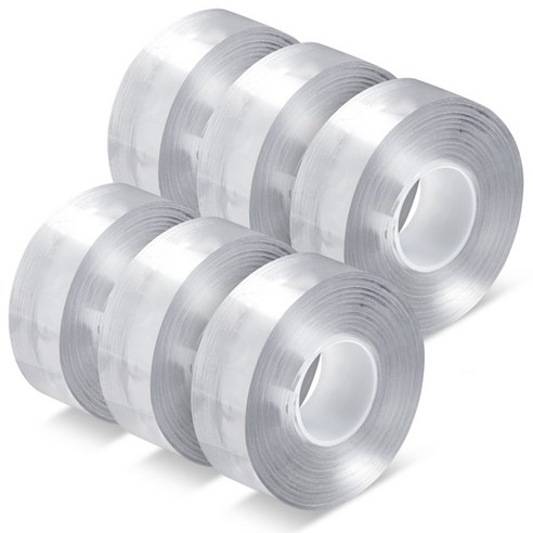 아뜰라임 클리어겔 자국없는 초강력 실리콘 양면 테이프 3cm x 5m, 투명, 6개