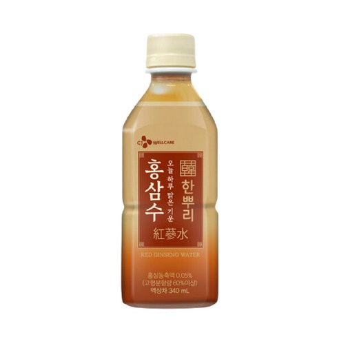 CJ제일제당 한뿌리 오늘 하루 맑은 기운 홍삼수, 340ml, 20개 - 한방음료 | 쿠팡