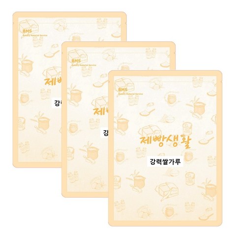 햇방아 제빵생활 강력쌀가루(쌀가루 81% 국내산) 3kg, 1kg, 3개