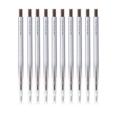 스타일핏 유니 단색펜 UMN-139 0.38mm, 브라운블랙, 10개입