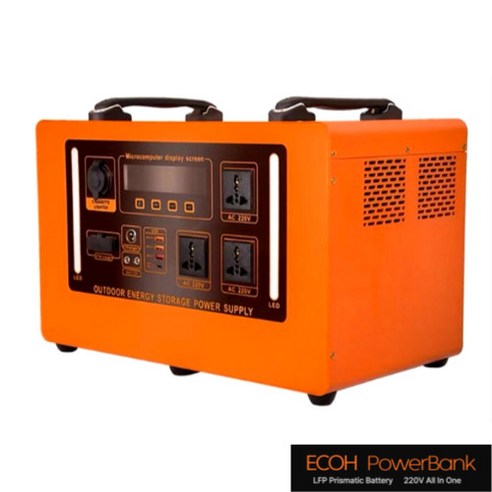 에코H 인산철 파워뱅크 220V 올인원 캠핑 차박 낚시 대용량 LFP 배터리, 3500W/4000Wh