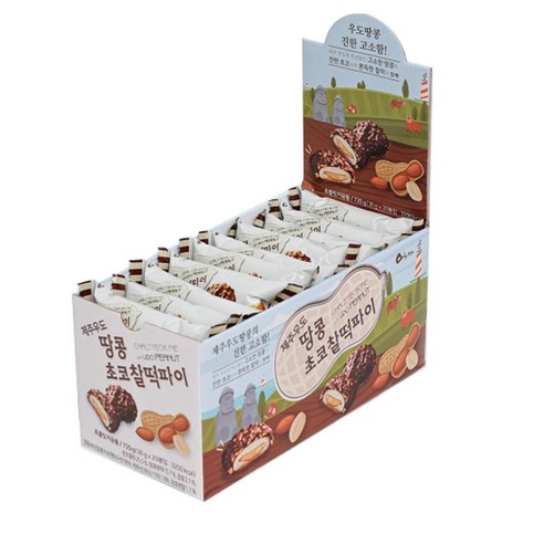 제주 우도땅콩 초코 찰떡파이, 36g, 20개