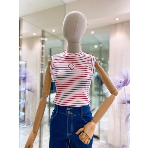 [에고이스트] 슬리브리스 자수 포인트 티셔츠 EP2CV860 RE(1885201)