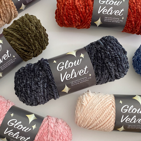 겨울 감성을 담은 뜨개질, 글로우벨벳실로 특별한 작품을 완성하세요 뜰안뜨개공방