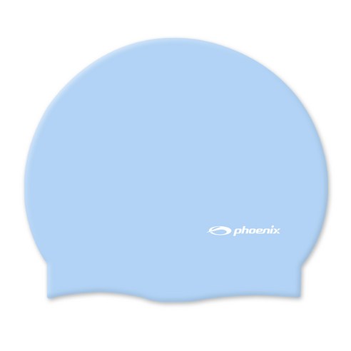 실리콘 로고 수영모(솔리드형) PSC-02, 라이트블루, 1개