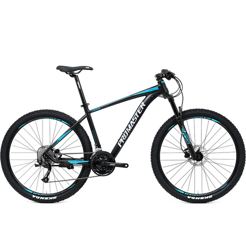 프로마스터 MTB자전거 케라스2.7HD 27.5인치 시마노27단 유압디스크 무료조립 고급사은품, 매트블랙/블루, 98%완조립+고급사은품